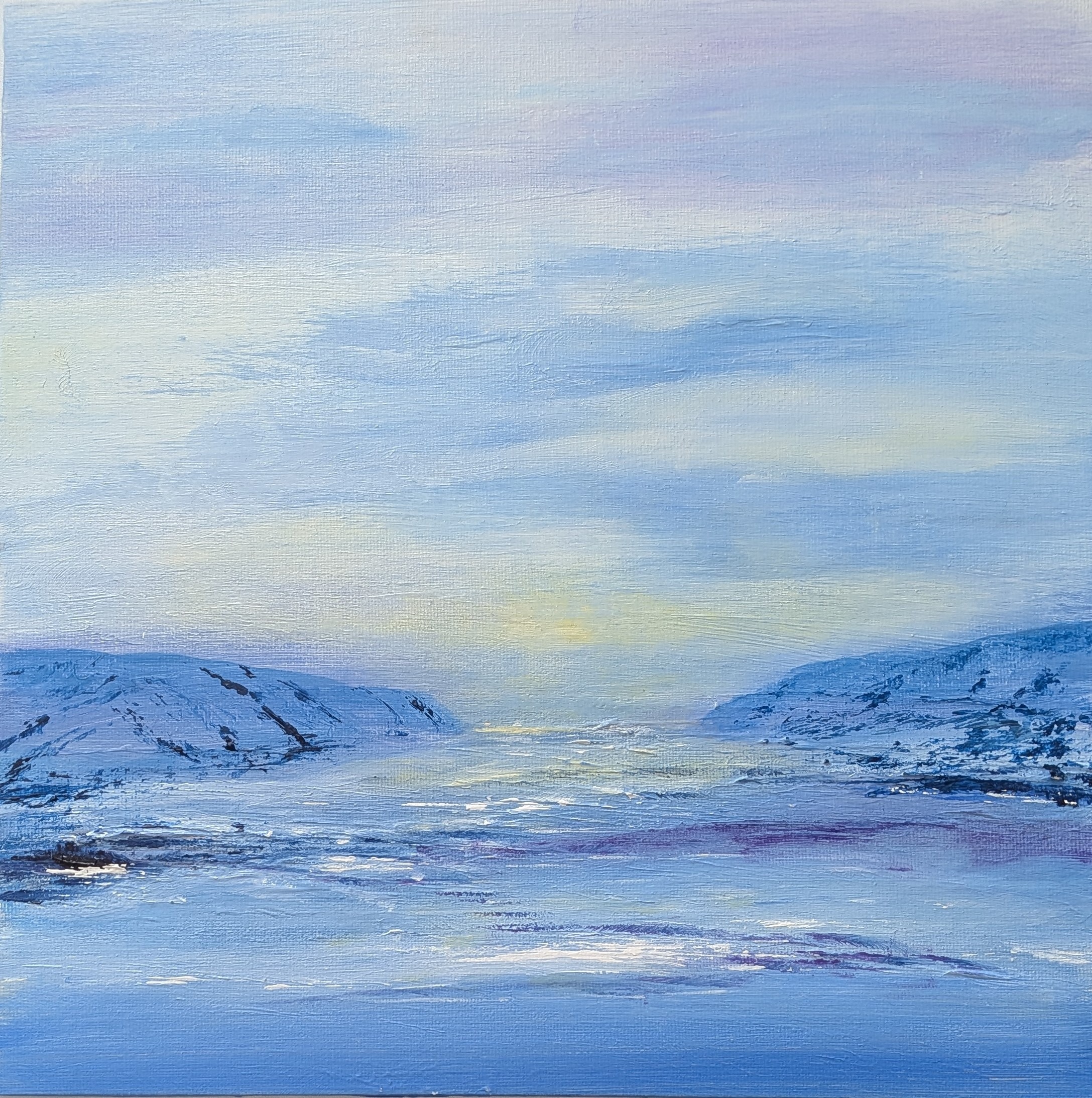 Ciel et mer n°2 - Acrylique 30x30